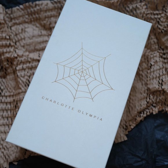 CHARLOTTE OLYMPIA Black Velvet Spider Web Flats (Size 37) - Picture 3 of 8